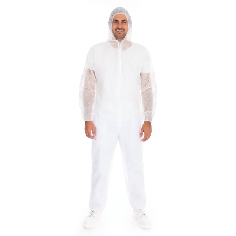 Overalls Eco mit Kapuze | PP - weiß