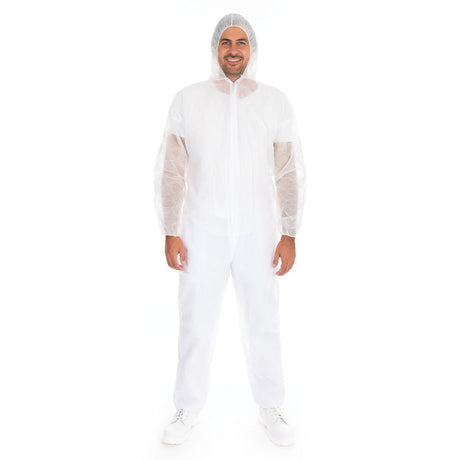 Overalls Eco mit Kapuze | PP - weiß