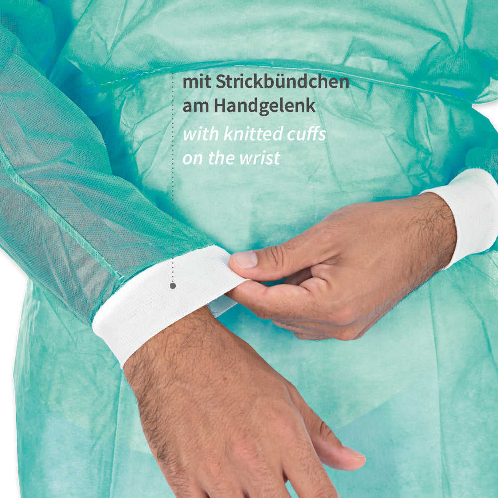 Kittel Med mit Strickbündchen | PP - dunkelgrün