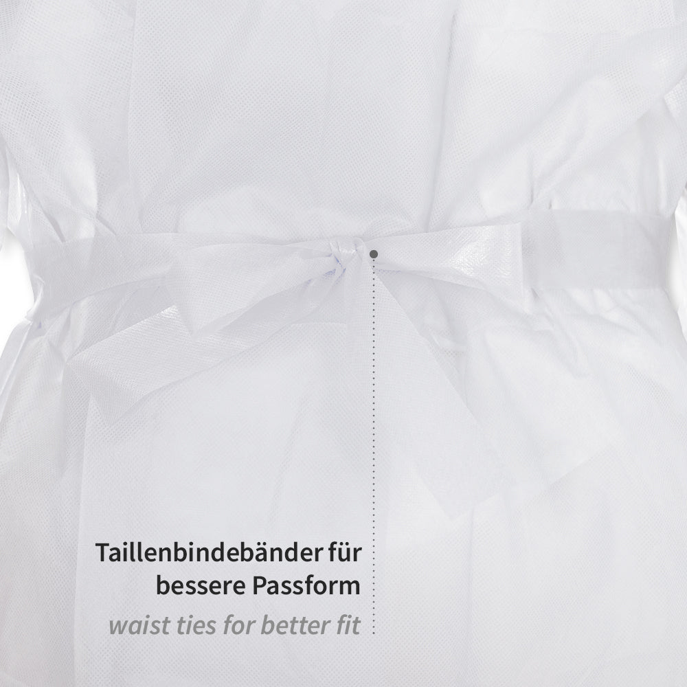 Schutzkittel Protect Typ PB 4B + PB 6B | PP, PE teil-laminiert - weiß