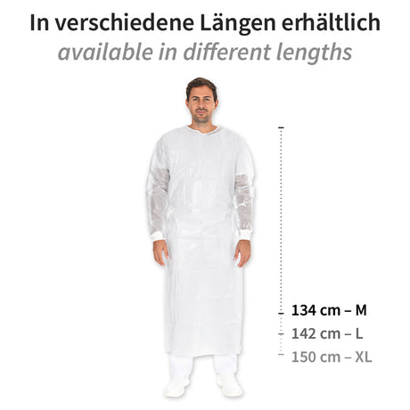 Schutzkittel Protect Typ PB 4B + PB 6B | PP, PE teil-laminiert - weiß