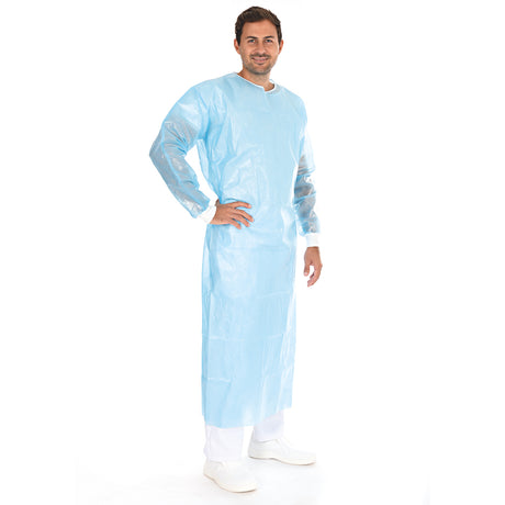 Schutzkittel Protect Typ PB 4B + PB 6B | PP, PE teil-laminiert - blau