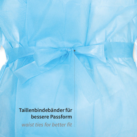 Schutzkittel Protect Typ PB 4B + PB 6B | PP, PE teil-laminiert - blau