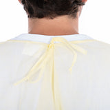 Kittel Med mit Nackenbindeband | PP, PE teil-laminiert - gelb