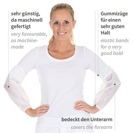 Ärmelschoner | PE, maschinell gefertigt - weiß
