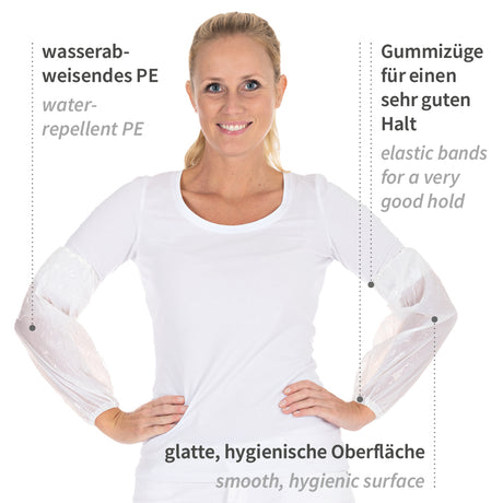 Ärmelschoner Light | PE, maschinell gefertigt - weiß