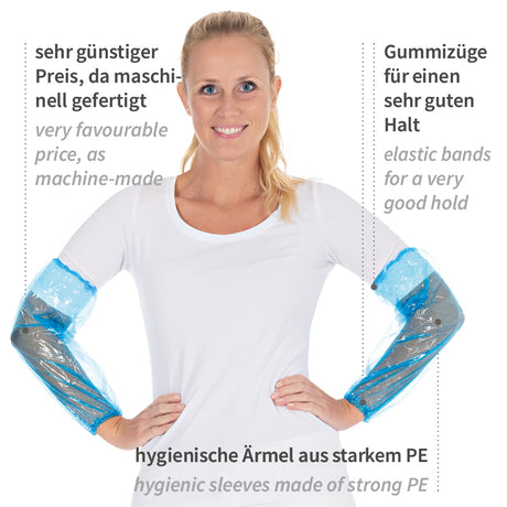 Ärmelschoner Strong | PE, maschinell gefertigt - blau