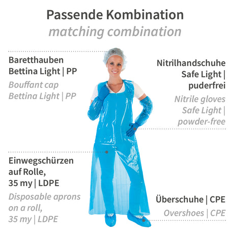 Ärmelschoner Light | PE, maschinell gefertigt - blau