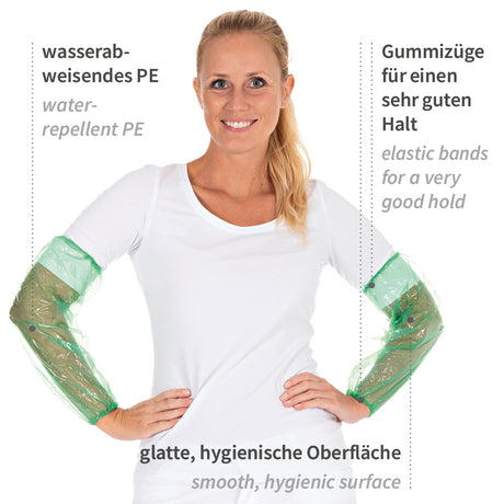 Ärmelschoner Light | PE, maschinell gefertigt - grün