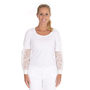 Ärmelschoner mit Strickbündchen | SMS - weiß