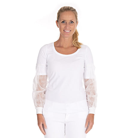 Ärmelschoner mit Strickbündchen | SMS - weiß