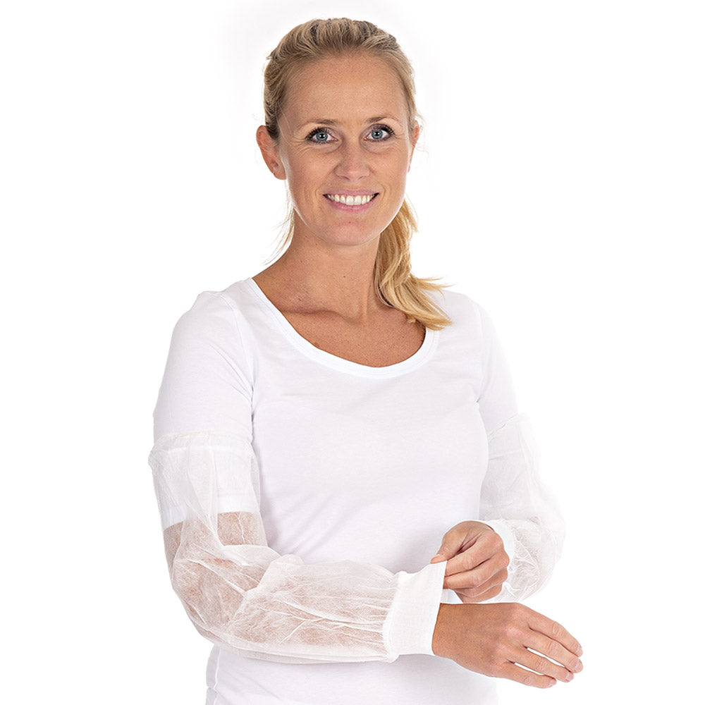 Ärmelschoner mit Strickbündchen | SMS - weiß