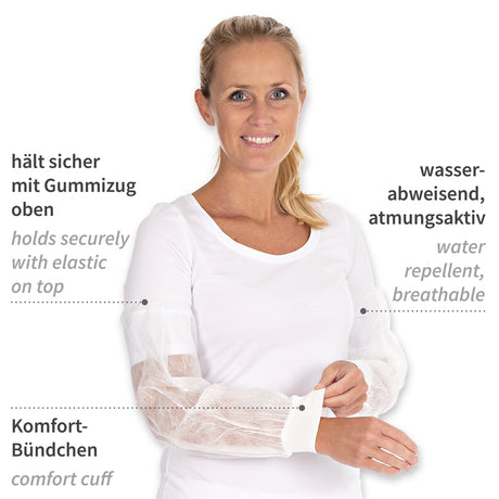 Ärmelschoner mit Strickbündchen | SMS - weiß