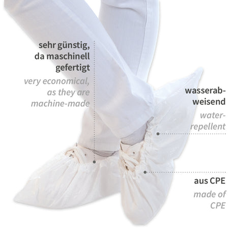 Überschuhe | CPE, maschinell gefertig - weiß