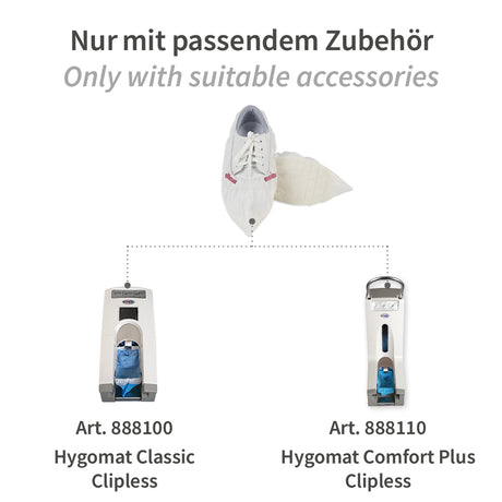 Überschuhe für Hygomat Clipless | PP/CPE-Beschichtung - weiß