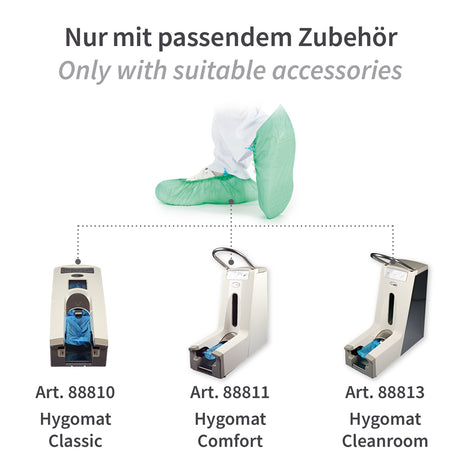 Überschuhe für Hygomat | CPE - grün