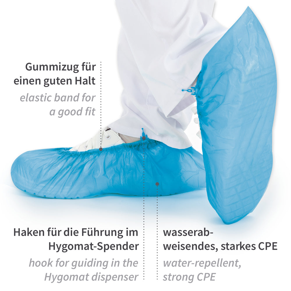 Überschuhe für Hygomat | CPE - blau