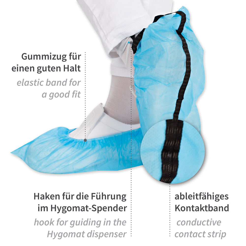 Überschuhe für Hygomat | PP, antistatisch - blau