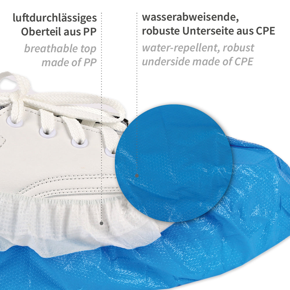 Überschuhe für Hygomat Clipless | PP/CPE - weiß-blau