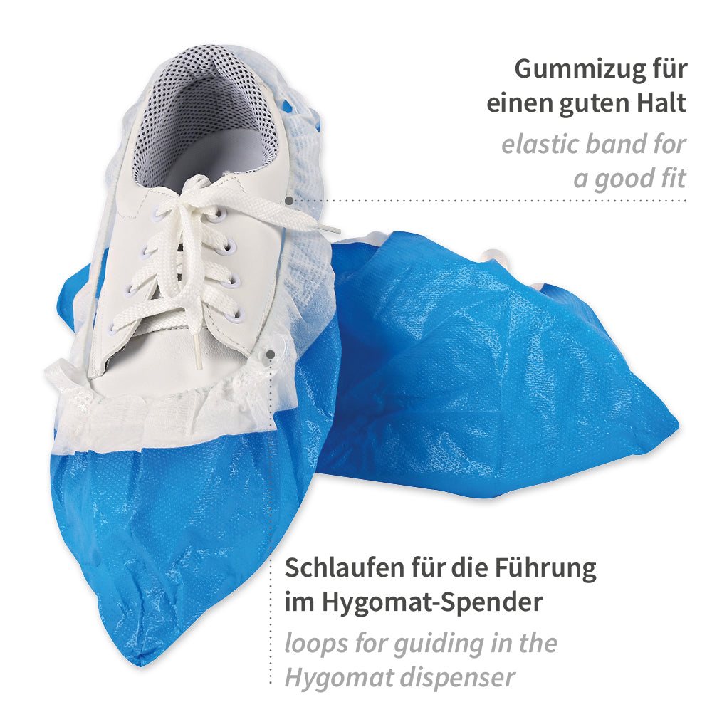Überschuhe für Hygomat Clipless | PP/CPE - weiß-blau