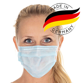 Mundschutz Civil Use, 3-lagig | PP, Made in Germany, Sparpack - blau