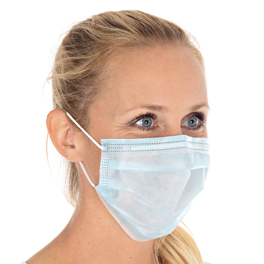 Mundschutz Civil Use, 3-lagig | PP, Made in Germany, Sparpack - blau
