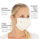Mundschutz Typ II, 3-lagig | PP - gelb