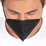 Atemschutzmasken FFP2 NR, vertikal faltbar, Ohrschlaufen, schwarz | PP, Aktionsartikel - schwarz