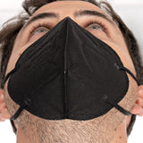 Atemschutzmasken FFP2 NR, vertikal faltbar, Ohrschlaufen, schwarz | PP, Aktionsartikel - schwarz