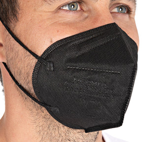 Atemschutzmasken FFP2 NR, vertikal faltbar, Ohrschlaufen, schwarz | PP, Aktionsartikel - schwarz