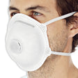 Atemschutzmasken FFP2 NR D mit Ventil, vorgeformt | PP - weiß
