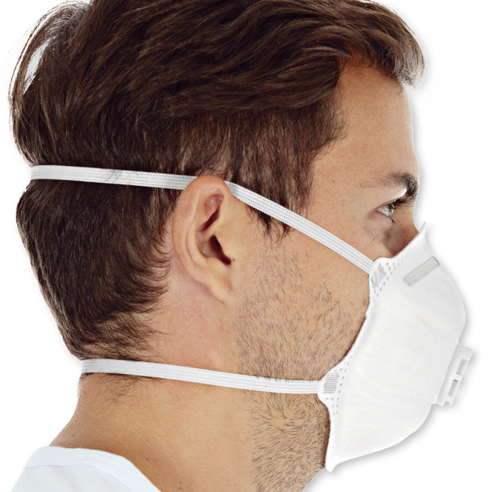 Atemschutzmasken FFP2 NR mit Ventil, vorgeformt | PP, Sparpack - weiß