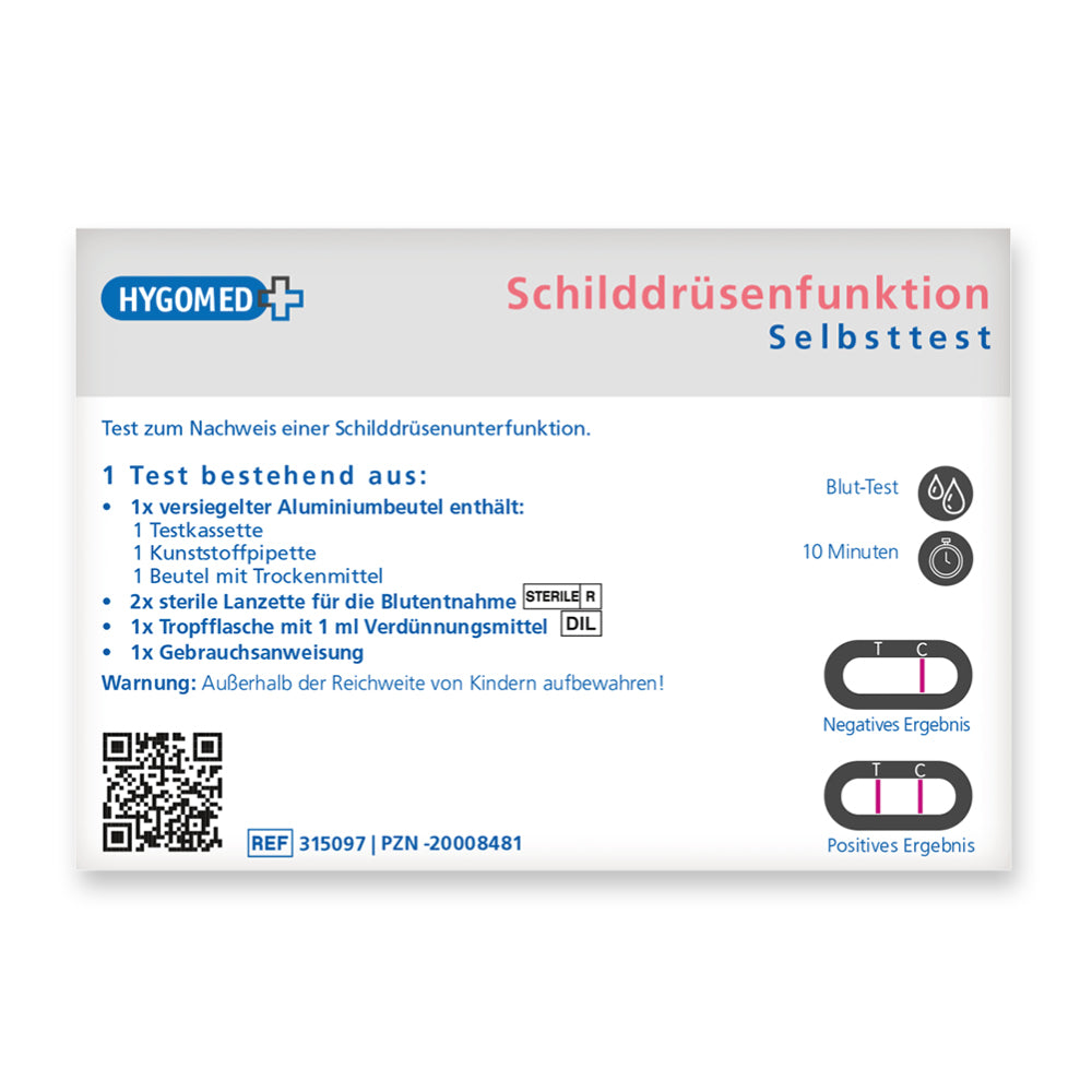 Schilddrüsenfunktion Selbsttest - weiß