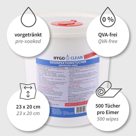 Desinfektionstücher QAV frei | PP - blau