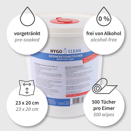Desinfektionstücher alkoholfrei | PP - blau