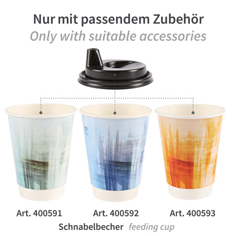 Schnabeldeckel für Schnabelbecher | PP - schwarz