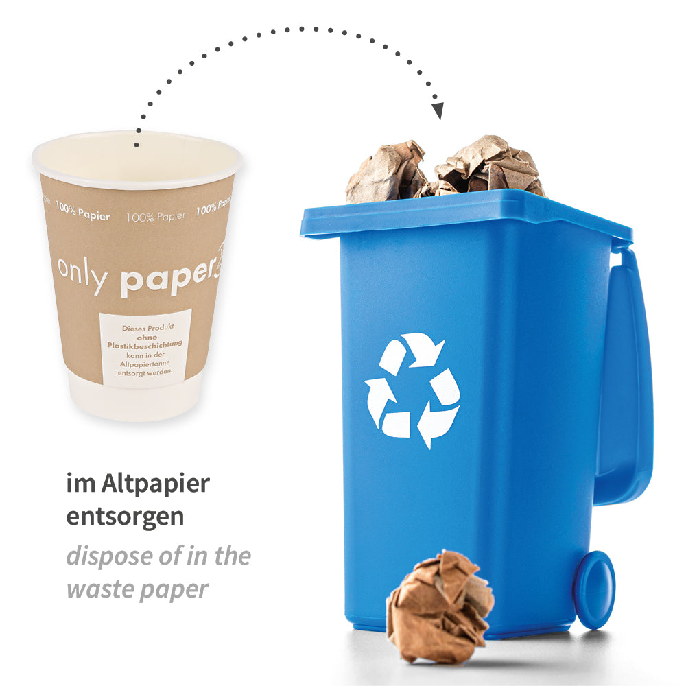 Bio Schnabelbecher Only Paper | Pappe - hellbraun