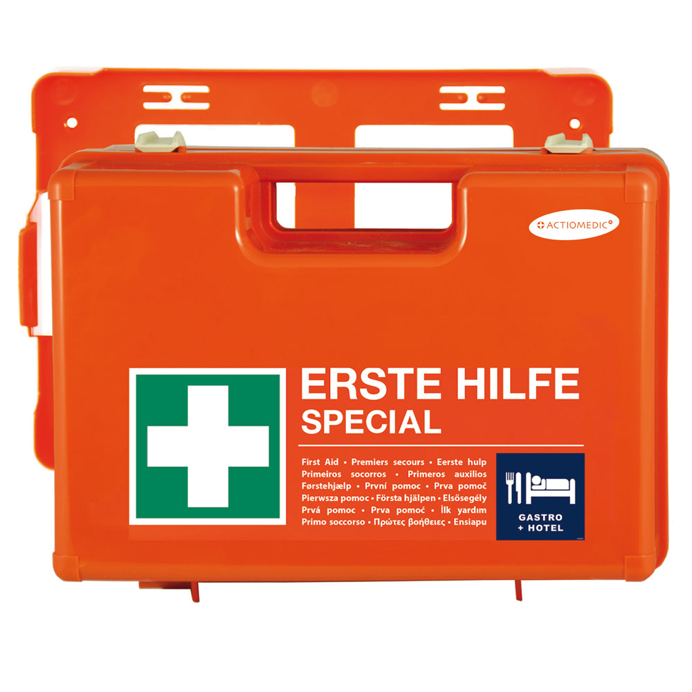 Gramm Medical ACTIOMEDIC® Verbandkoffer SPECIAL Gastro & Hotel | DIN 13157 - orange