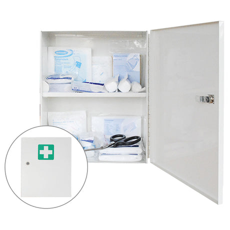 Gramm Medical ACTIOMEDIC® Metall-Verbandschrank A | DIN 13157 - weiß