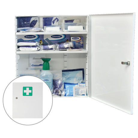 Gramm Medical ACTIOMEDIC® Metall-Branchenschrank LEBENSMITTEL | DIN 13157 - weiß
