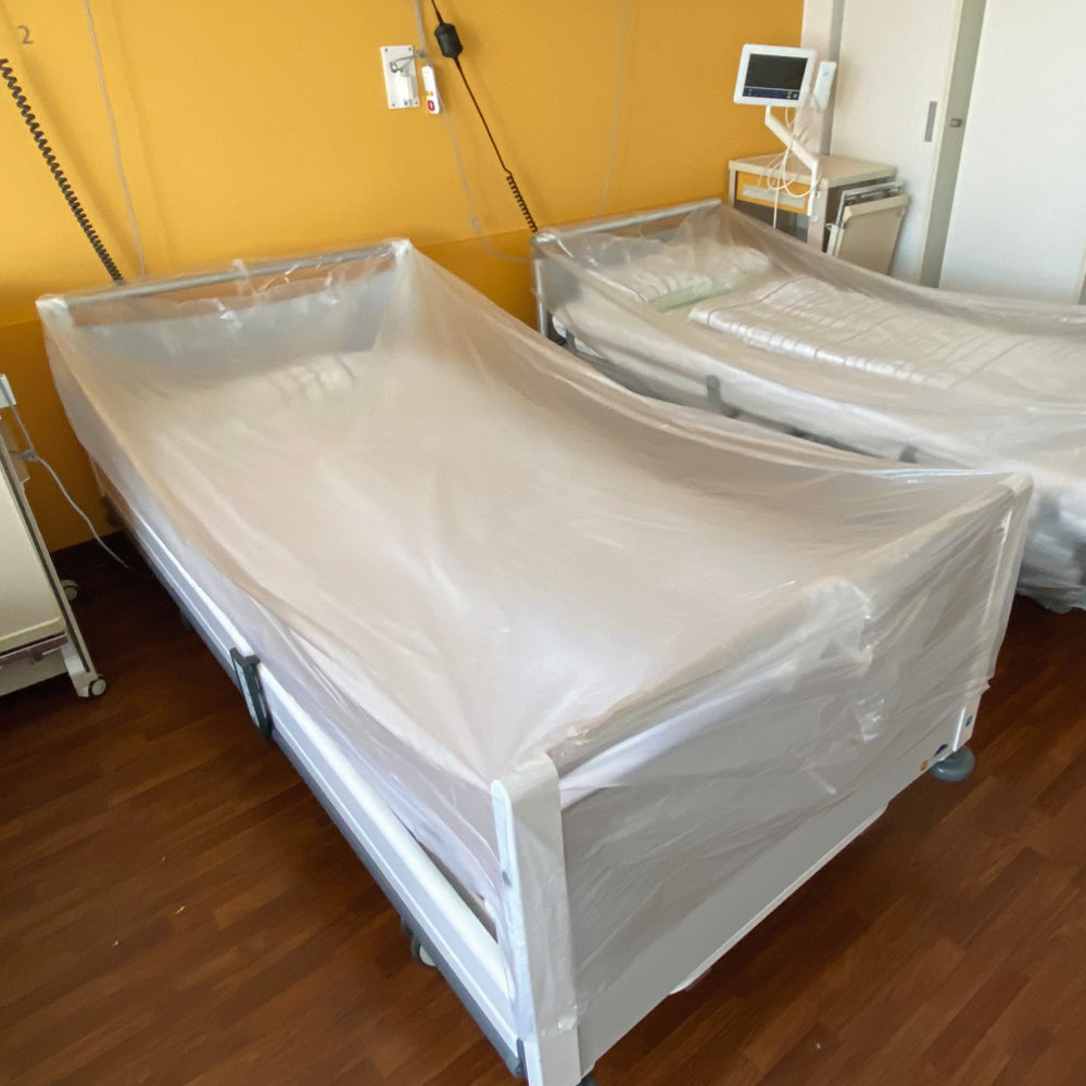 Bettenabdeckhauben, Rolle | HDPE - transparent