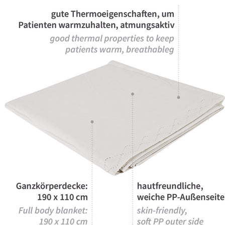 Einmaldecken | Papier, PP - weiß