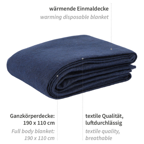 Einmaldecke | Polyester - blau