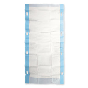 Umbettungslaken absorbierend | PP/Zellulose/PE - blau-weiß