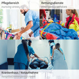 Umbettungslaken absorbierend | PP/Zellulose/PE - blau-weiß