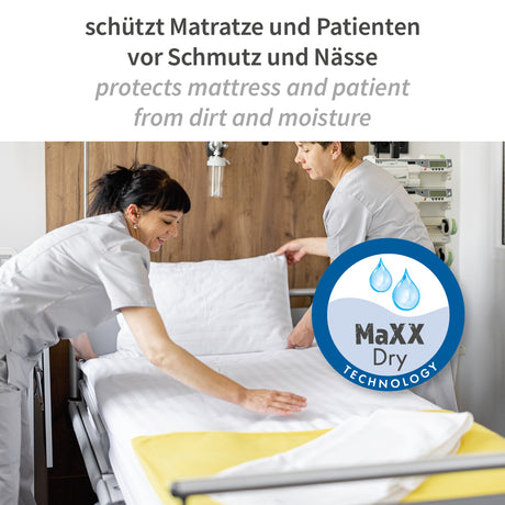 Bettunterlagen Plus, mit Klebestreifen | PE/Zellulose/PP - weiß