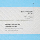 Bettunterlagen | PP/Zellulose/PE - weiß-blau