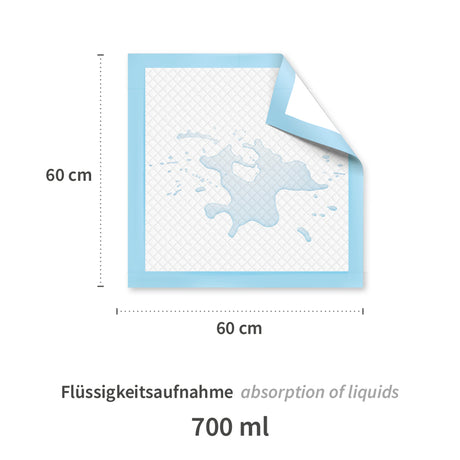 Bettunterlagen | PP/Zellulose/PE - weiß-blau