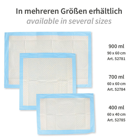 Bettunterlagen | PP/Zellulose/PE - weiß-blau