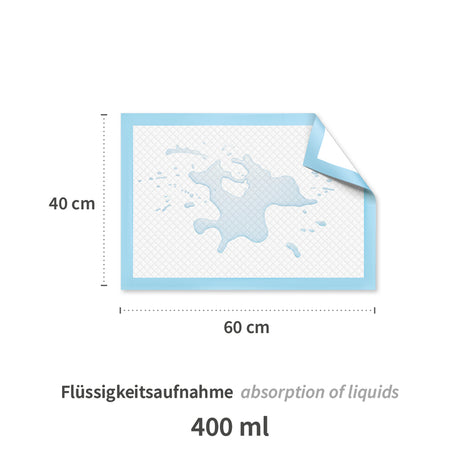 Bettunterlagen | PP/Zellulose/PE - weiß-blau